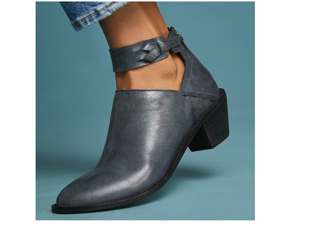 Bottines Boucle Ajourées - Gris