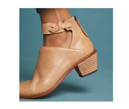 Bottines Boucle Ajourées - Beige
