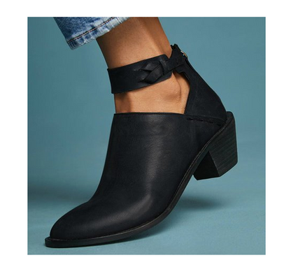 Bottines Boucle Ajourées - Noir